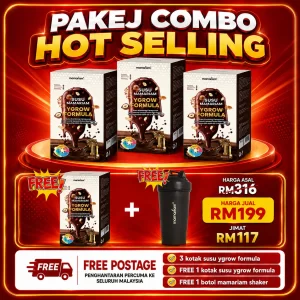 SET COMBO 3 KOTAK SUSU YGROW FORMULA + 2 GIFT