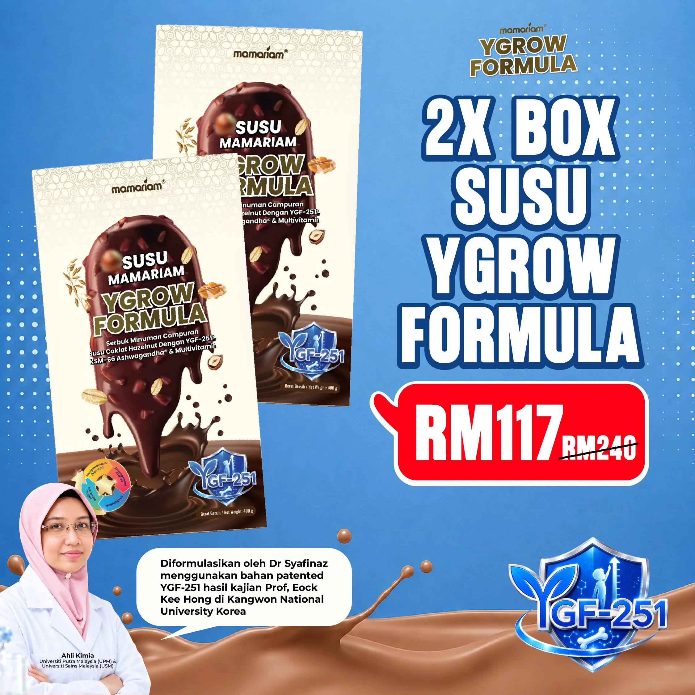 2 KOTAK SUSU YGROW FORMULA